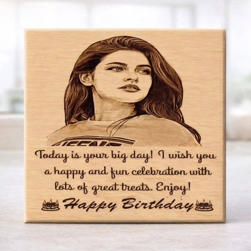 Personalized Wooden Photo Frame – Birthday & Special Gift - Personalised Wooden Gift